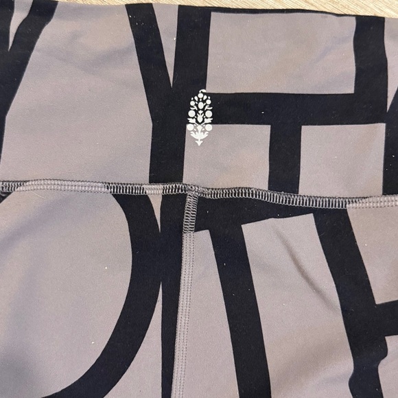 Free Movement Women’s Gray and Black Leggings Never Better Logo Leggings - Picture 5 of 5